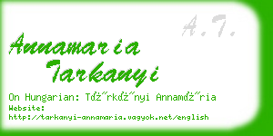 annamaria tarkanyi business card